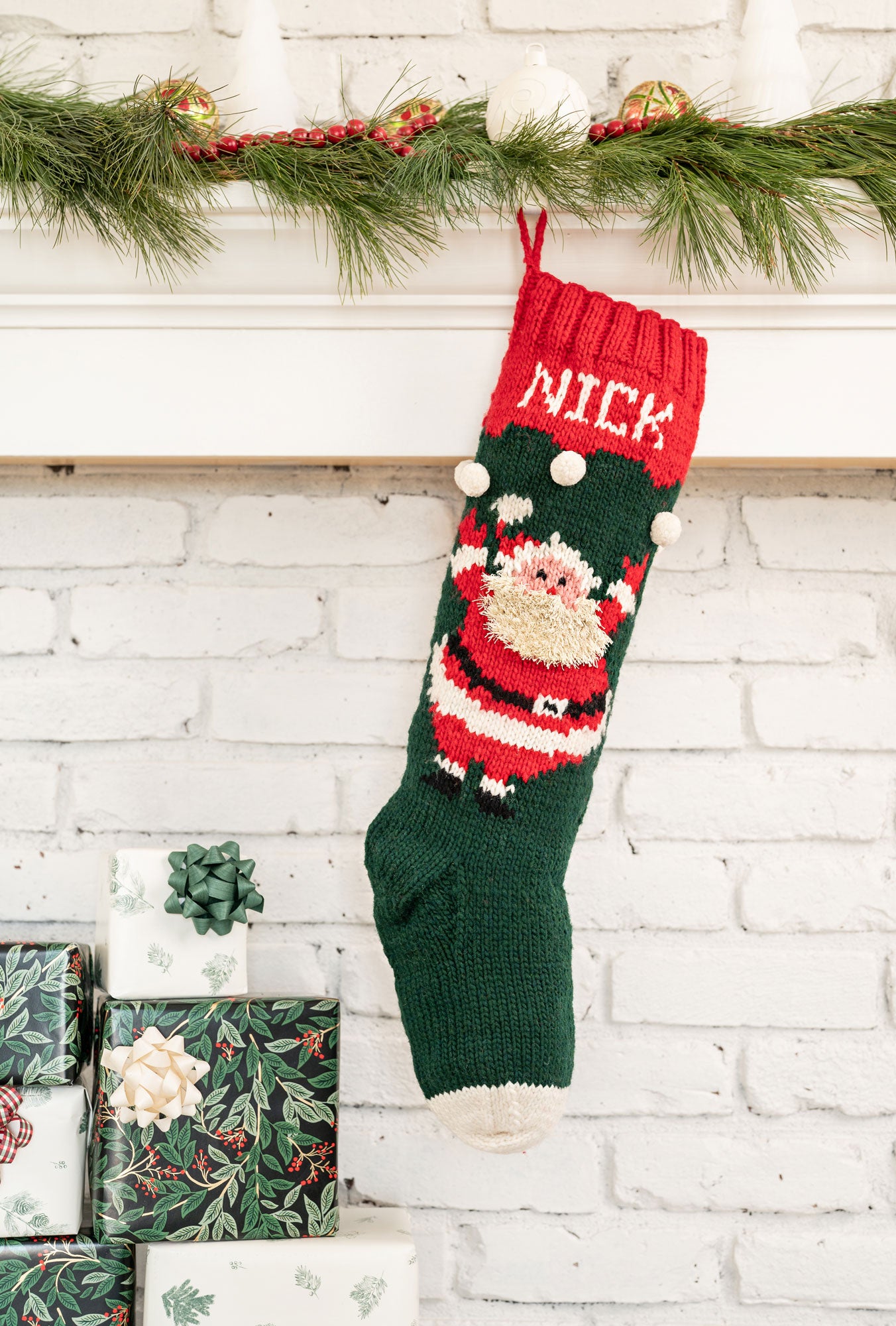 Knit Santa Christmas stocking kit